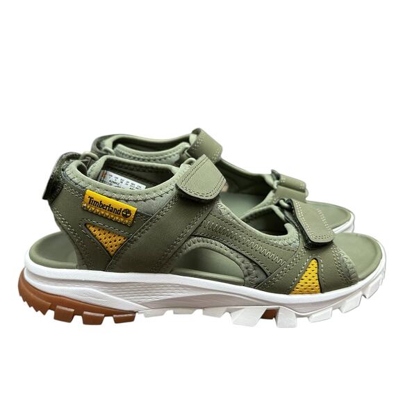 Timberland Women’s 7 US 38 EU Lincoln Peak Sandal Strap Dark Green Leather Shoes - Picture 1 of 9